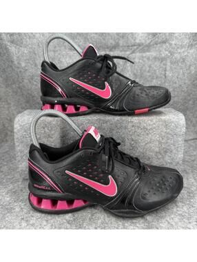 Nike Women’s Reax Rockstar Cross Trainer Shoes 415355-001 Black Pink Size 6.5